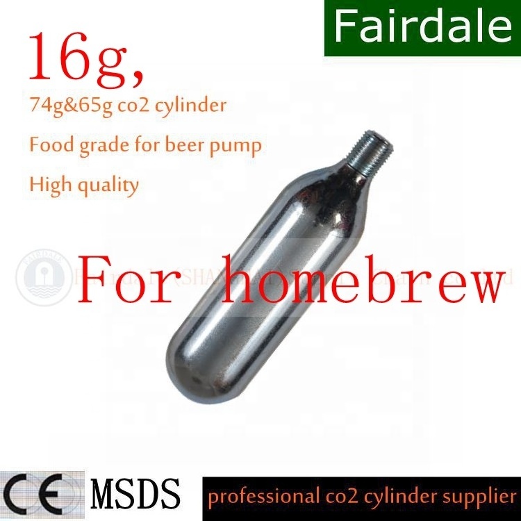 12g 16g  3/8 threaded disposable mini food grade CO2 Cartridge 72g homebrew beer chargers for beverage homebrewing of beer