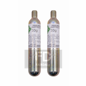 Factory hot sale 33g gas cylinder cilindro 45cc disposable co2 cartridge for life jackets co2 cartridge 33 gram