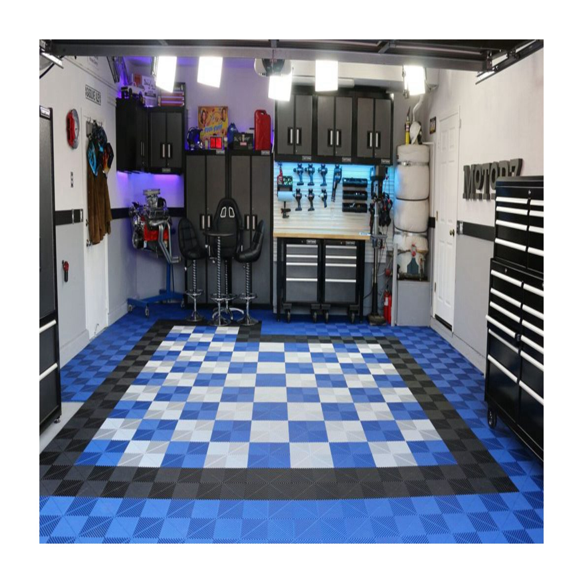 Splicing grille anti slip garage floor tiles car wash removable plastic floor tiles