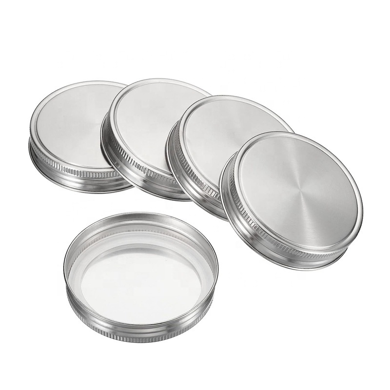 86mm Reusable Leak Proof Stainless Steel Mason Jar Lids for Wide Mouth Size Jars