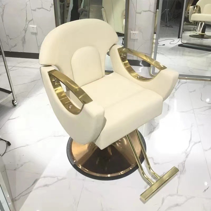 FanRui Nordic high-grade barber chair stainless steel hair salon special swivel chair ironing dyeing lift barber chair