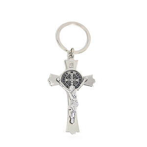 FanYue ins ins custom logo Catholic Religious gifts souvenir individual package jesus cross keychain key chain 2022