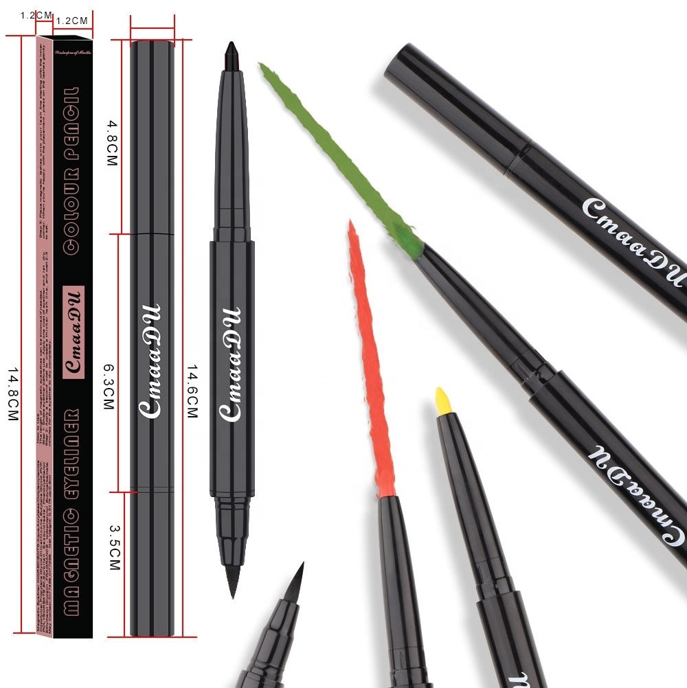 CMAADU PE15 2 in 1 Magnetic Eyeliner Pencil Color Eyeliner Gel Pen