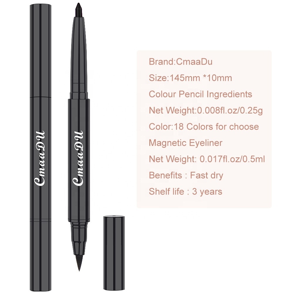 CMAADU PE15 2 in 1 Magnetic Eyeliner Pencil Color Eyeliner Gel Pen