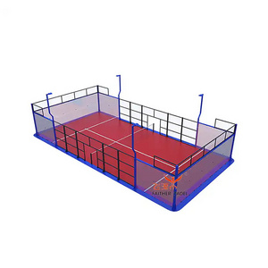 Portable Paddle Tennis Court  Factory Price Removable Panoramic Padel Court