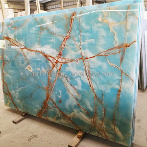 wholesale indoor natural luxury blue onyx marble stone slabs tiles countertops