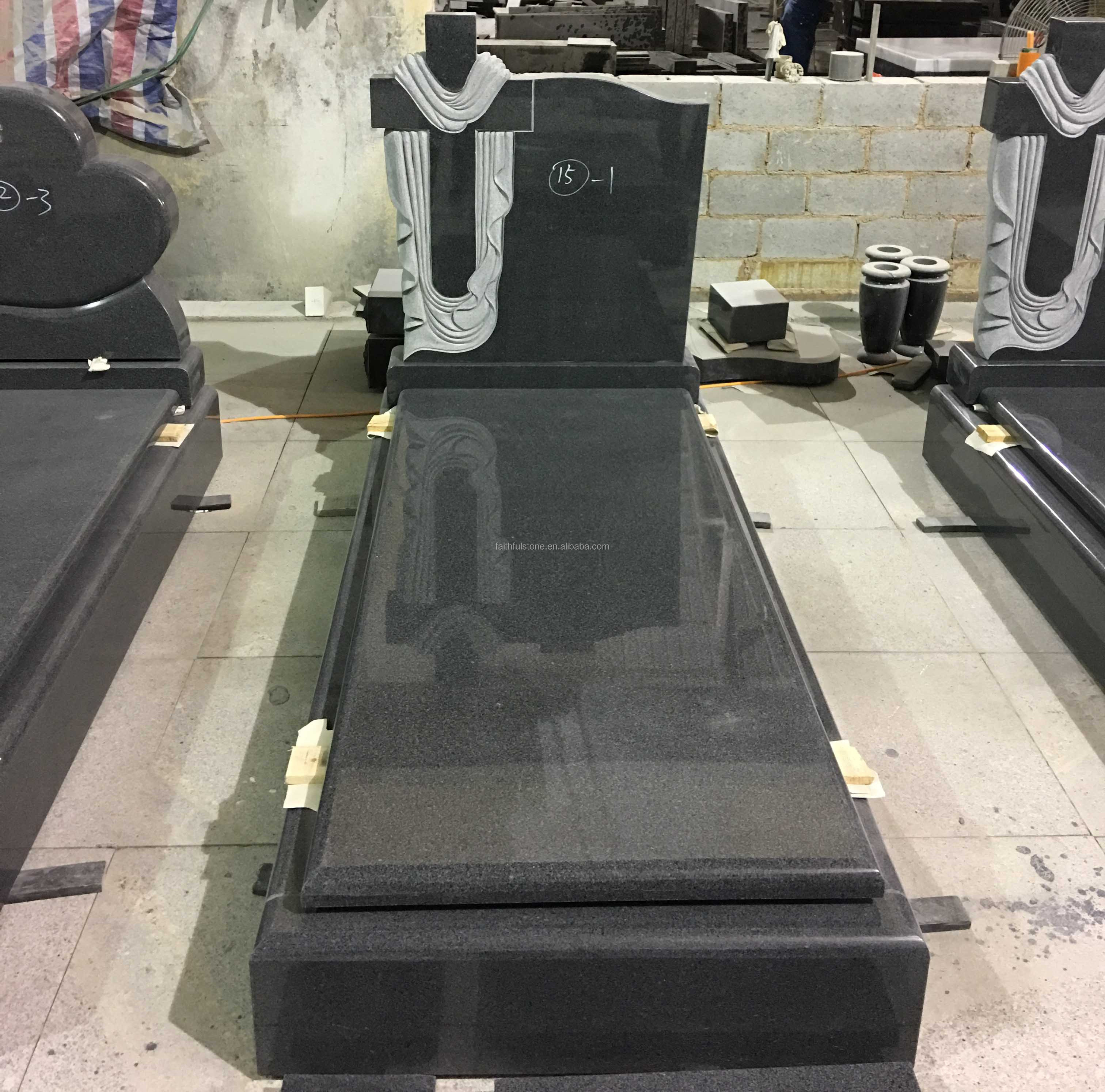 custom white grey black grave granite stone tombstone monument headstone for cemetery