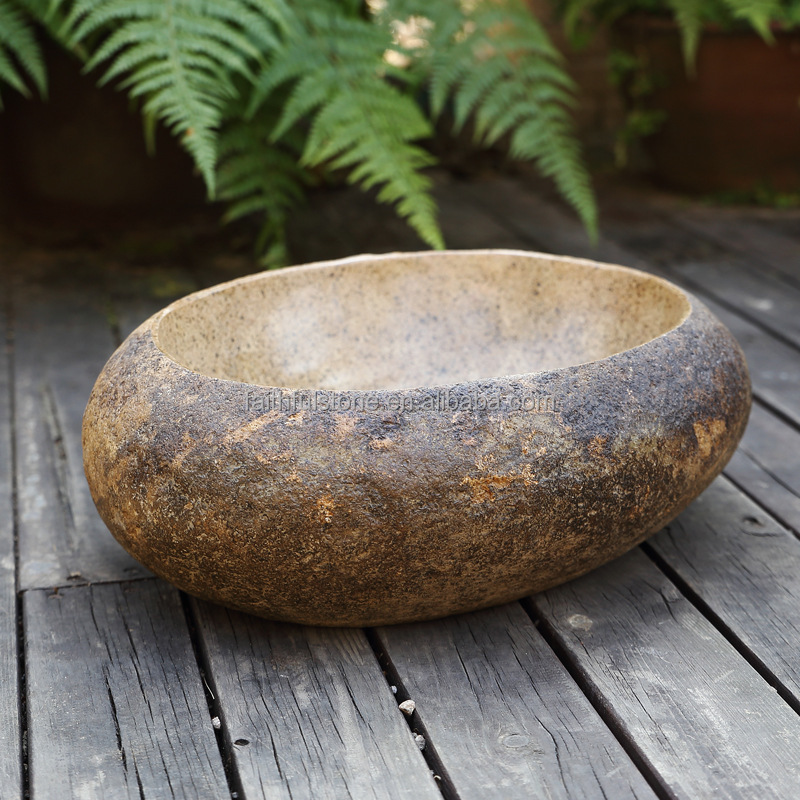 Wholesale Farm Antique Old Classic Carved Natural River Granite Stone Farm Sink Wash Basin