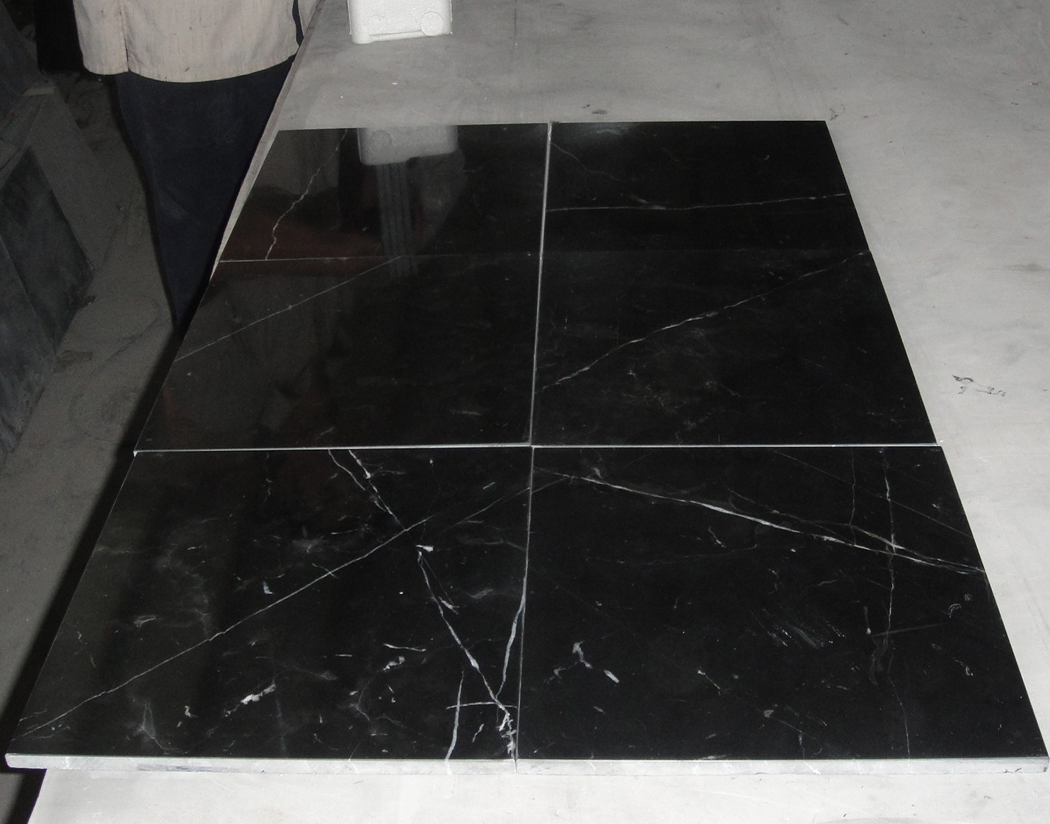 wholesale Nero Marquina Black White line marble big slabs for countertops