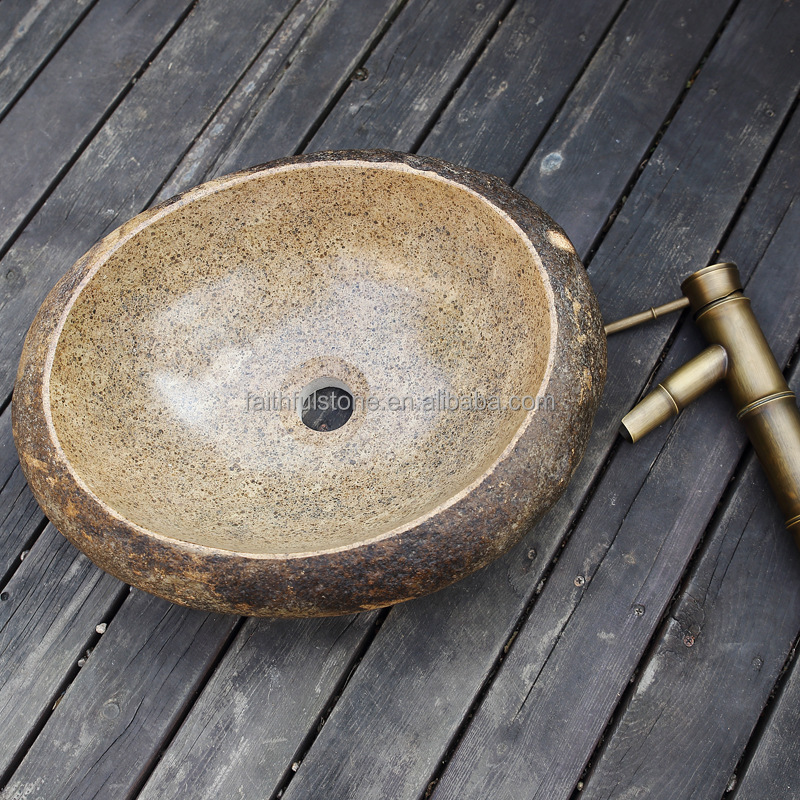 Wholesale Farm Antique Old Classic Carved Natural River Granite Stone Farm Sink Wash Basin