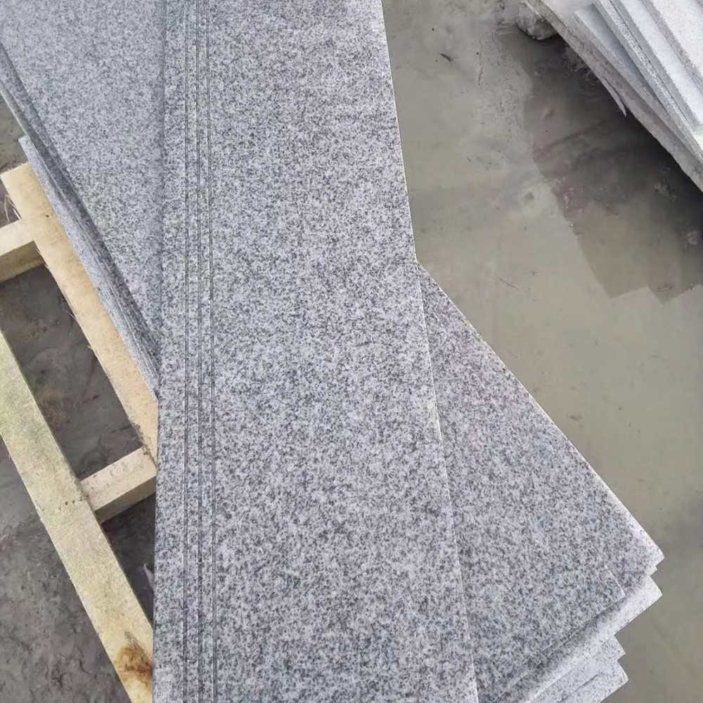 custom light grey white interior outdoor g602 g603 granite stone bullnose stepping steps