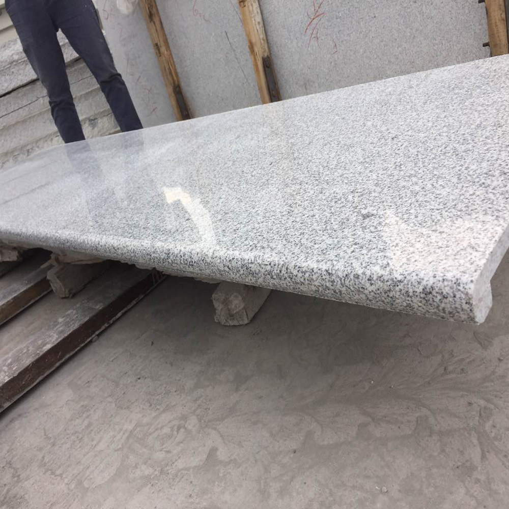 custom light grey white interior outdoor g602 g603 granite stone bullnose stepping steps