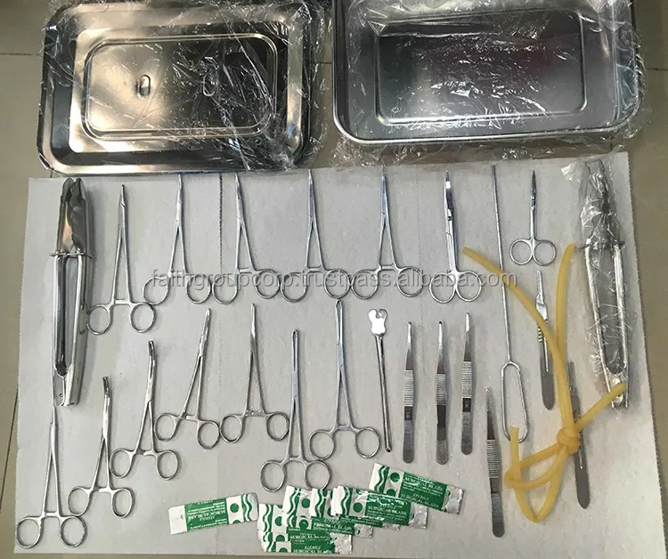 Surgical instruments set of 24 Normal Delivery Set gynecology physiology dissecting basic surgery set