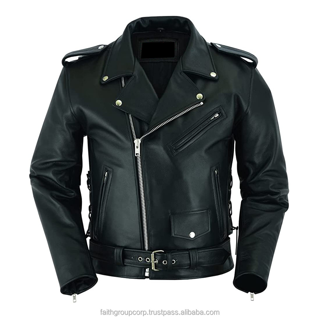 Hot Sale Classic Leather Biker Jacket  Custom Motorbike Motorcycles Cowhide Leather Jacket Motorcycle Fashion Jackets