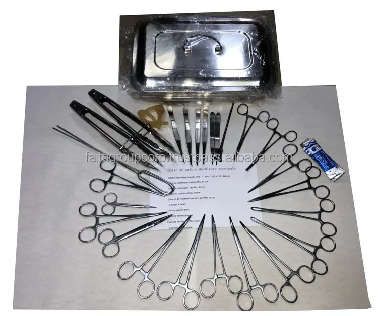 Surgical instruments set of 24 Normal Delivery Set gynecology physiology dissecting basic surgery set