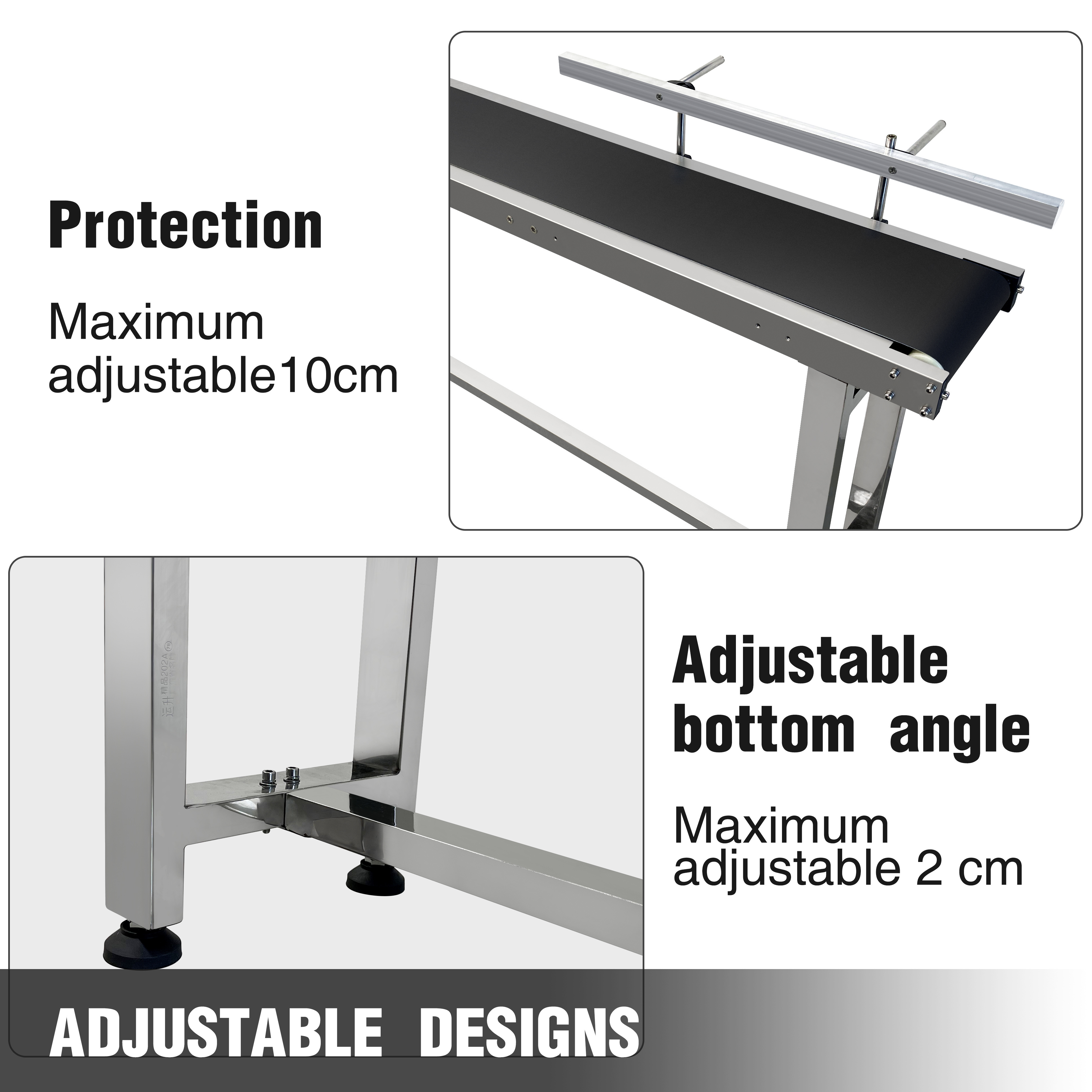 Top-grade Powered Rubber Table stainless steel Conveyor Belt