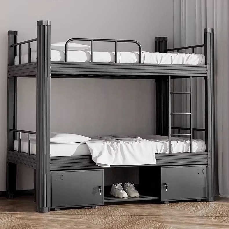 Good metal quality school steel full loft bunk double bed dormitory furniture  students kids children