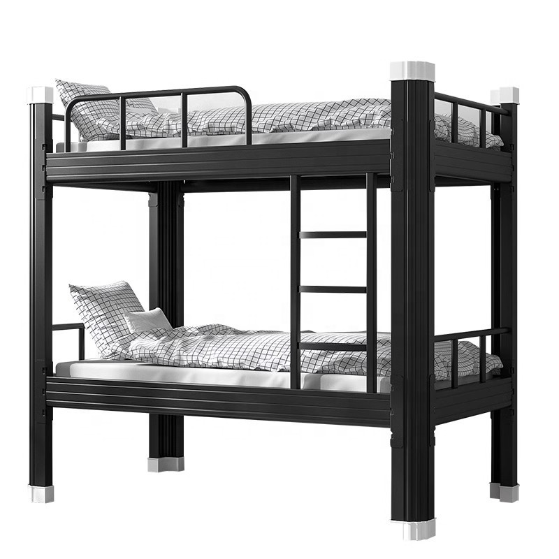 Metal bed frame adult loft bed for school home hotel student bedroom modern single queen king dorm