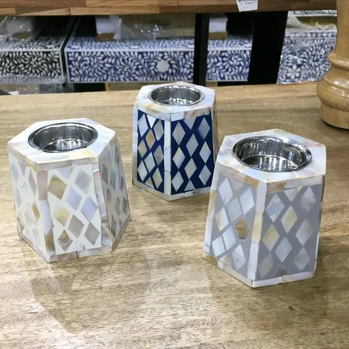 Premium design bone inlay candle holder high quality and modern style Use for home decoration From Falak World Export