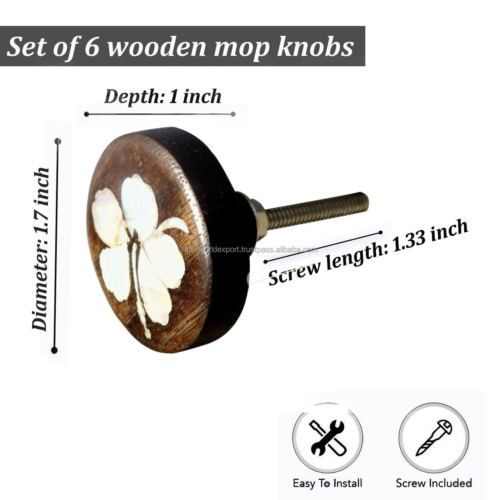 Stylish mother of pearl door knob high quality cute design Use for door handle From Falak World Export