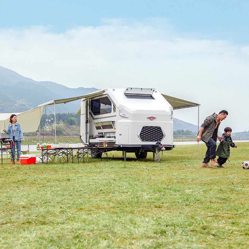 High-Standard 13ft New Energy Mini Off-Road Camper Accesorios Caravana Allroad Caravan with  Parking Electric Brake