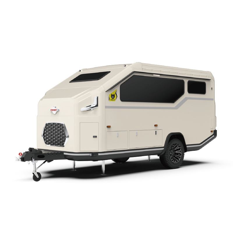 New Style Chinese Standard Fibreglass Camper Trailer RV Caravan Prices Poptop Camper Electric Jockey Wheel