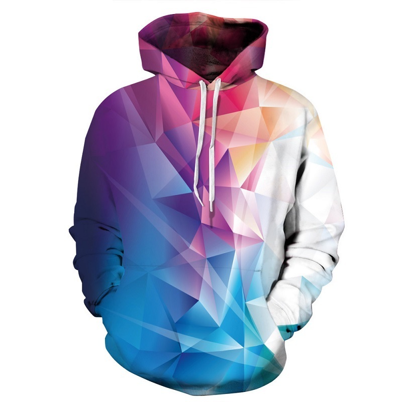 Men's Sublimation Hooded Hoodie Sweatshirt Color Block Stylish Sublimated Hoodies in Polyester Fabric