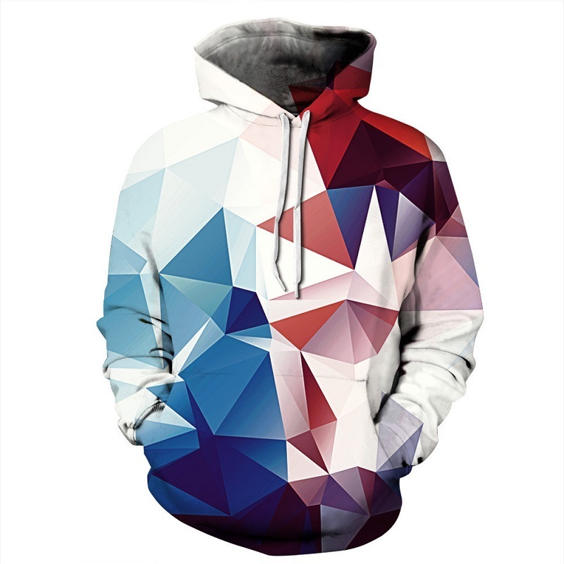 Men's Sublimation Hooded Hoodie Sweatshirt Color Block Stylish Sublimated Hoodies in Polyester Fabric