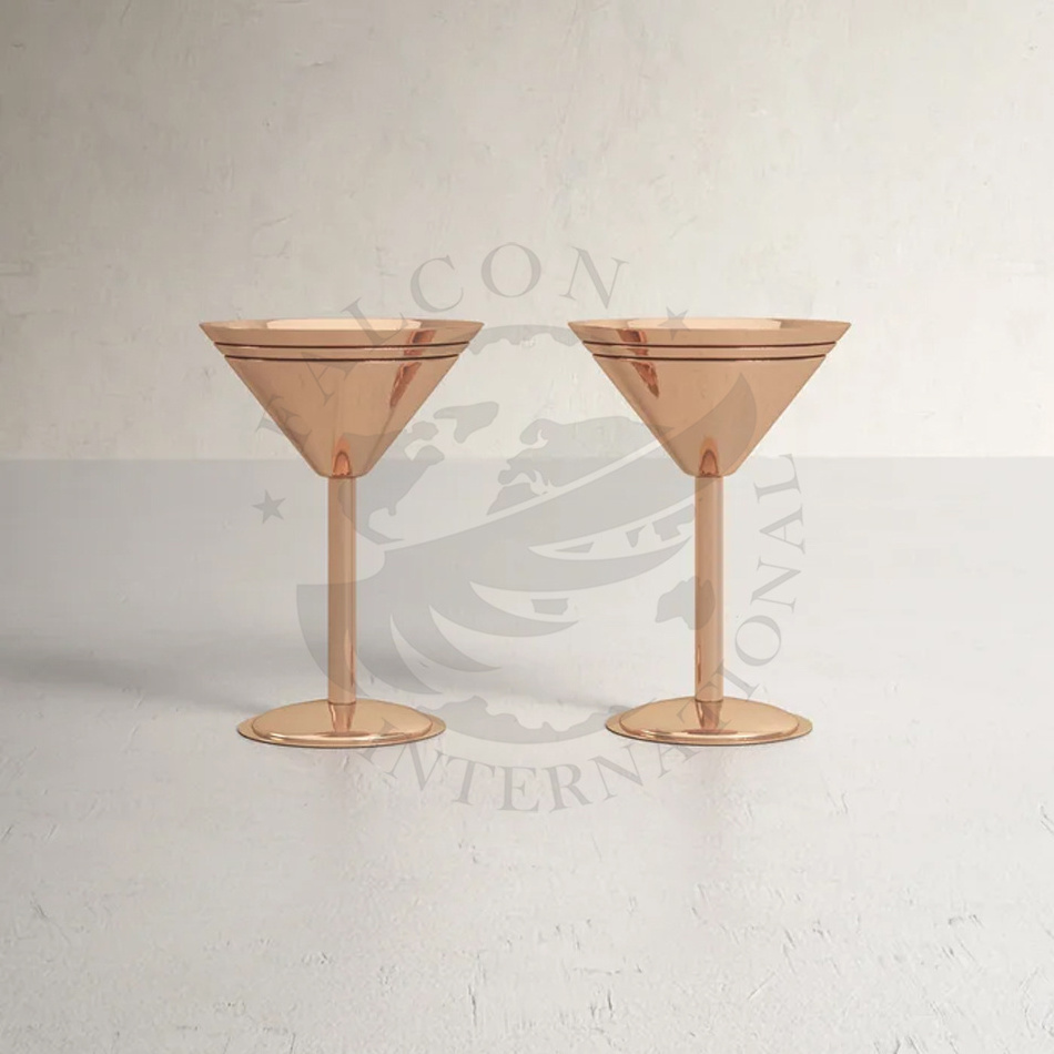 200ML Wine Glass Goblets Stainless Steel Copper Champagne Martini Cocktail Cup