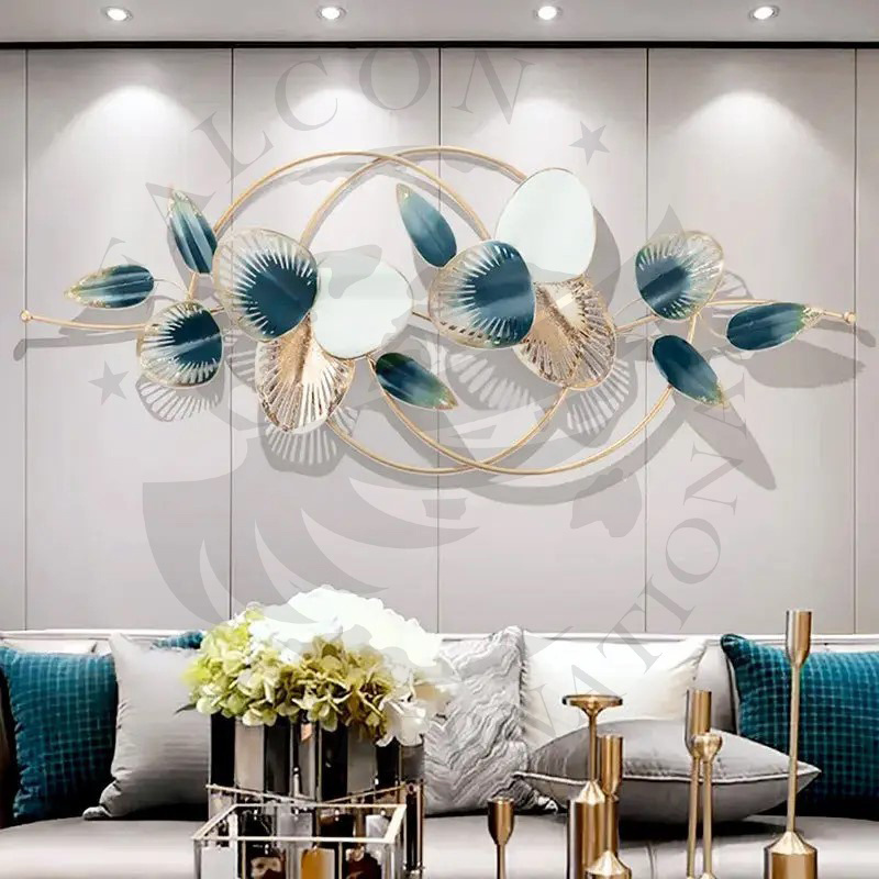 Golden & Green Handicrafts Unique Design  Enchanting Petal Metal Wall Art For Home Office Decoration Bedroom Living Room Decor