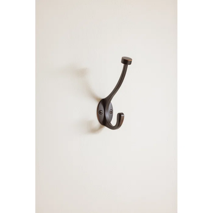 Modern Design Antique Copper Finishing Home Decorative Double Wide End Coat Hook for Building Office Hallway Laundry Room