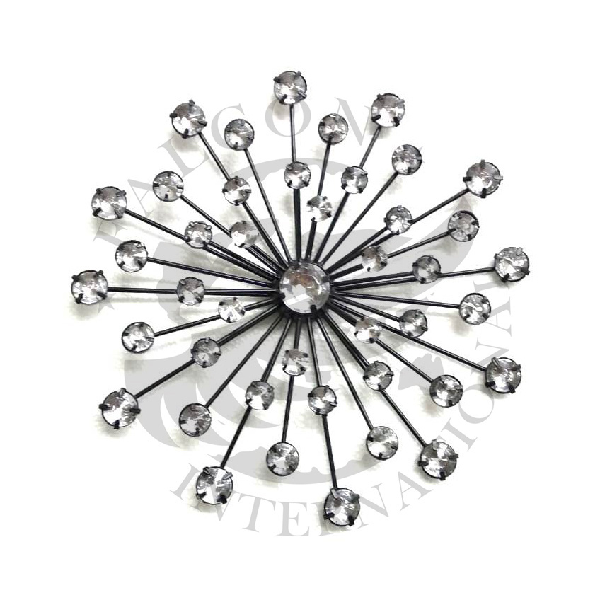 Wholesale Home Decor Metal & Crystal 3D Wall Art Starburst Wall decor