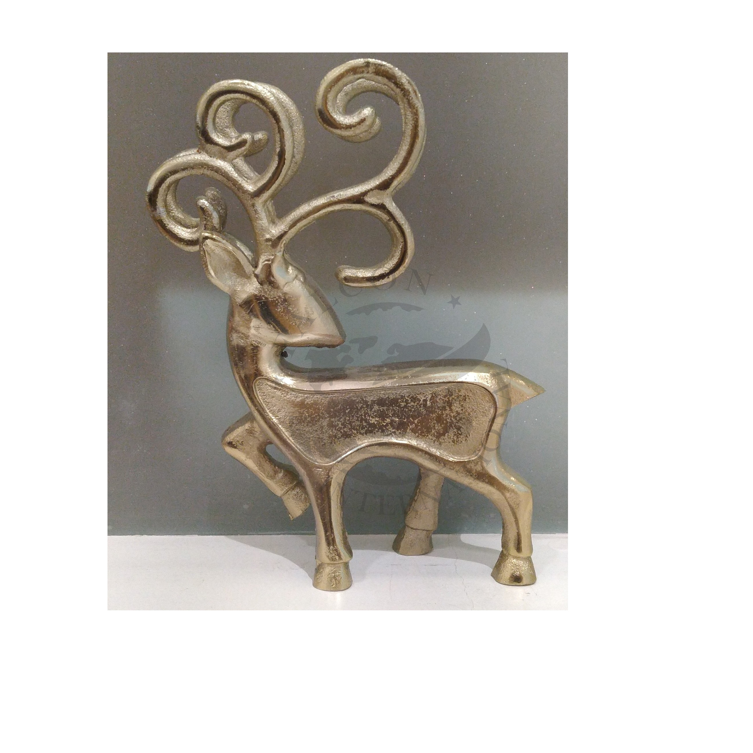 Table Decorative Metal Reindeer Stocking Holder Unique Design Ornaments Christmas Aluminium Metal Tabletop Decorations