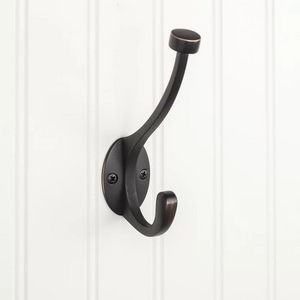 Modern Design Antique Copper Finishing Home Decorative Double Wide End Coat Hook for Building Office Hallway Laundry Room