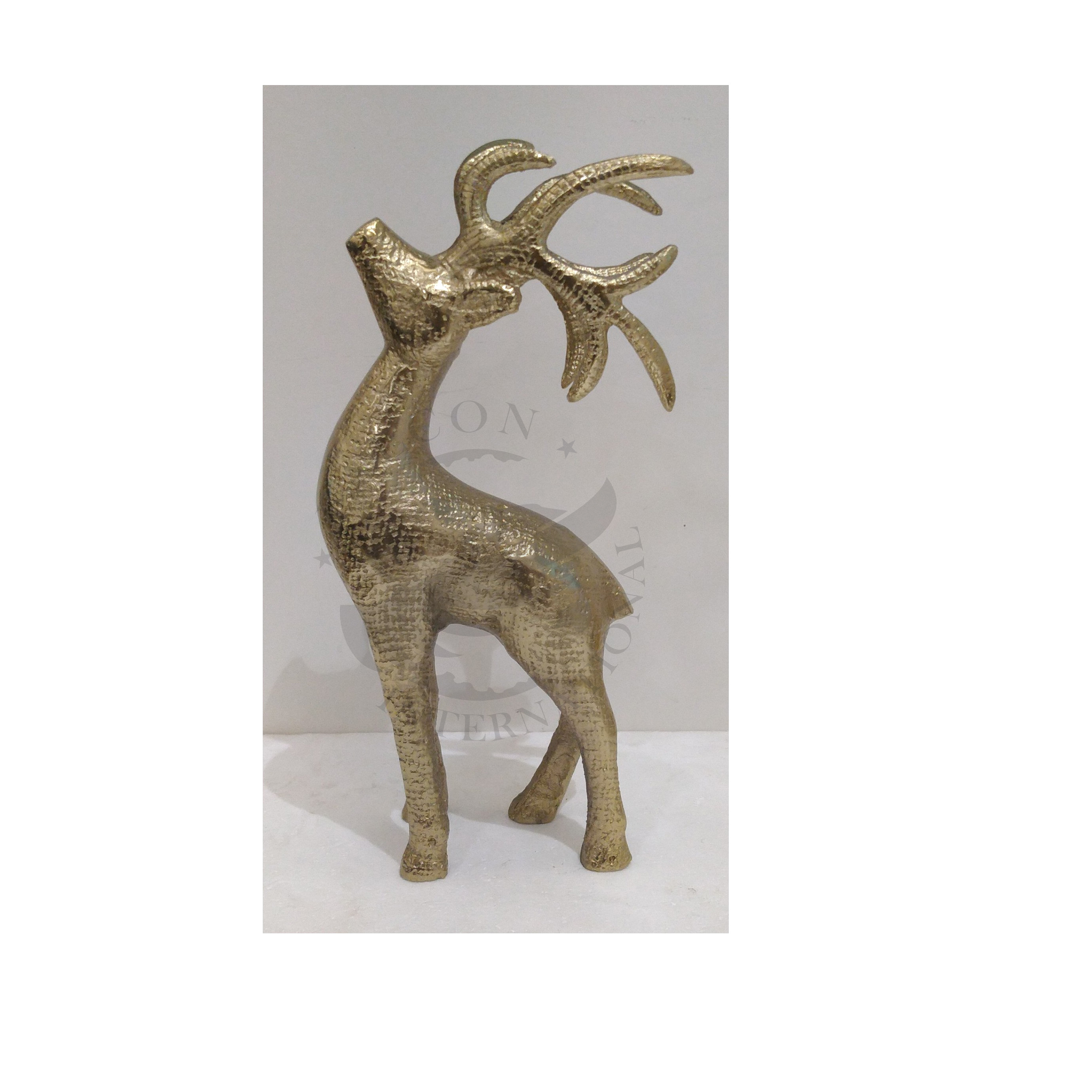 Table Decorative Metal Reindeer Stocking Holder Unique Design Ornaments Christmas Aluminium Metal Tabletop Decorations