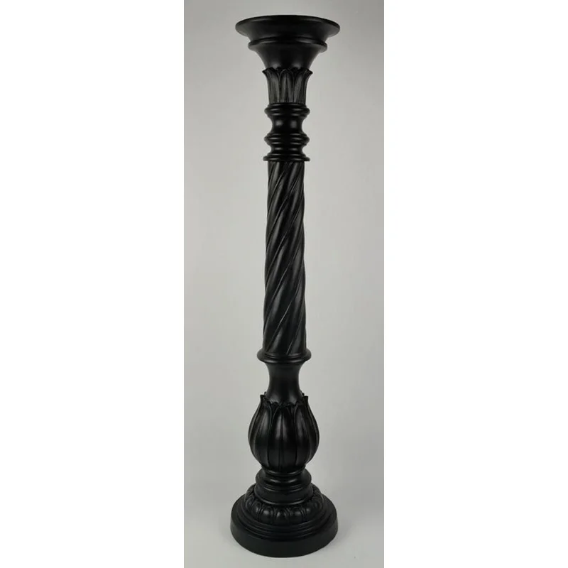 High Quality Unique Design White Grey Antique Color Handmade Wooden Candle Holder Pillar from Indian Manufacturer