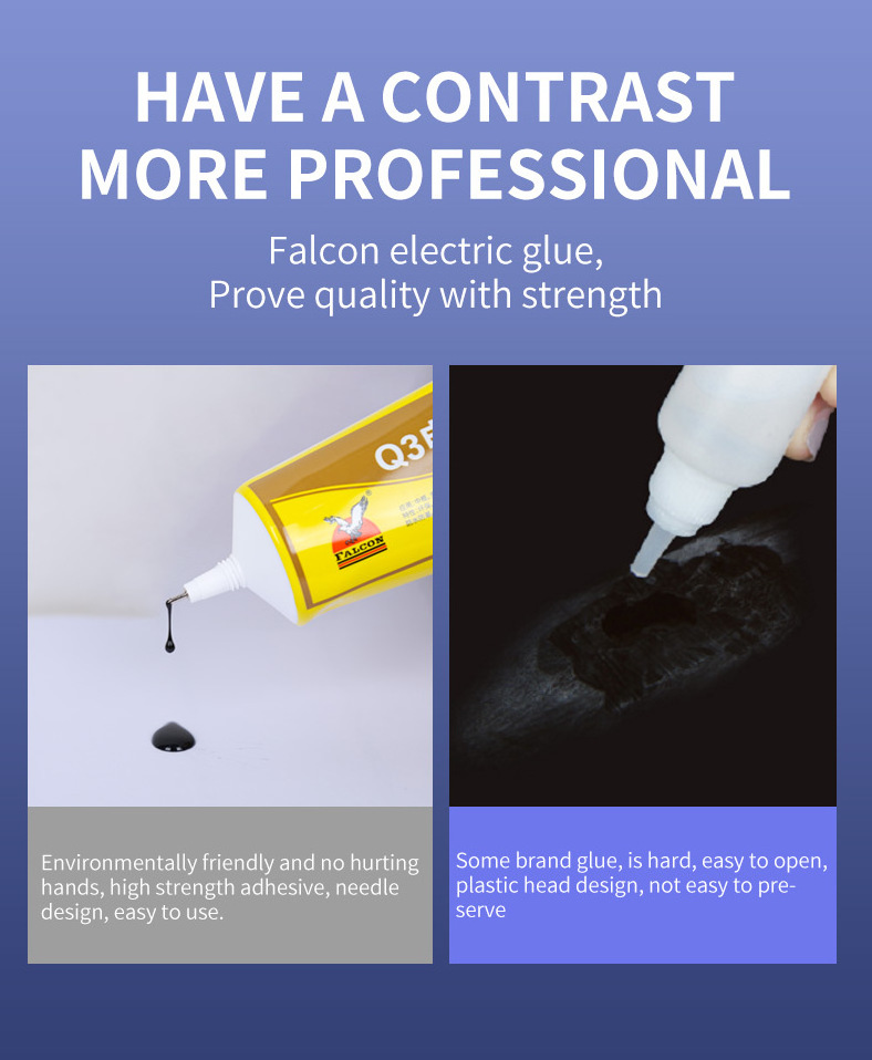 Falcon 80ml cell phone repair and jewely bonding glue waterproof liquid multi purpose glue