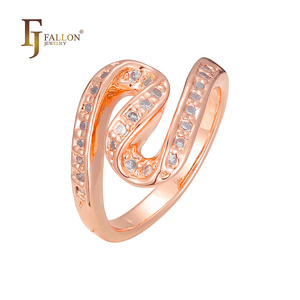 F83202622 FJ Fallon Fashion Jewelry Serpentine Fashion Rings Plated In Rose Gold Brass Based