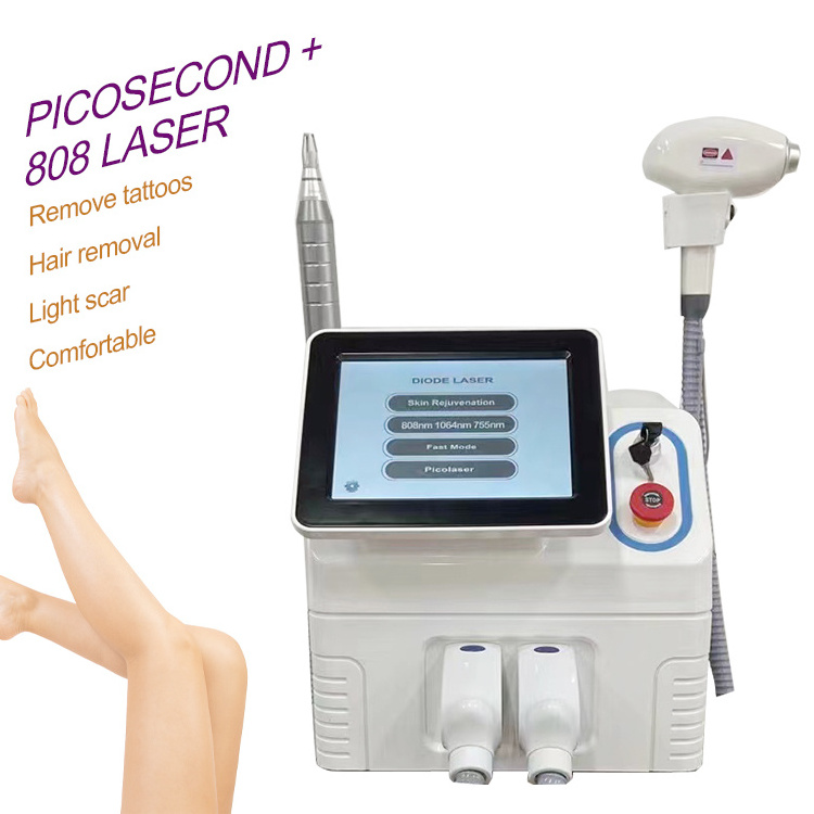 Picosecond Laser 808 Diode Laser Tattoo Removal Q Switched ND YAG Laser 755 808 1064nm Hair Removal