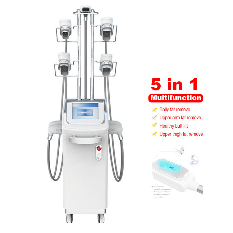 360 Degree Cyolipolysis Body Shaping Slimming Machine Double Chin Treatment Body Sculpting 5 Handle RF Machine For Sale