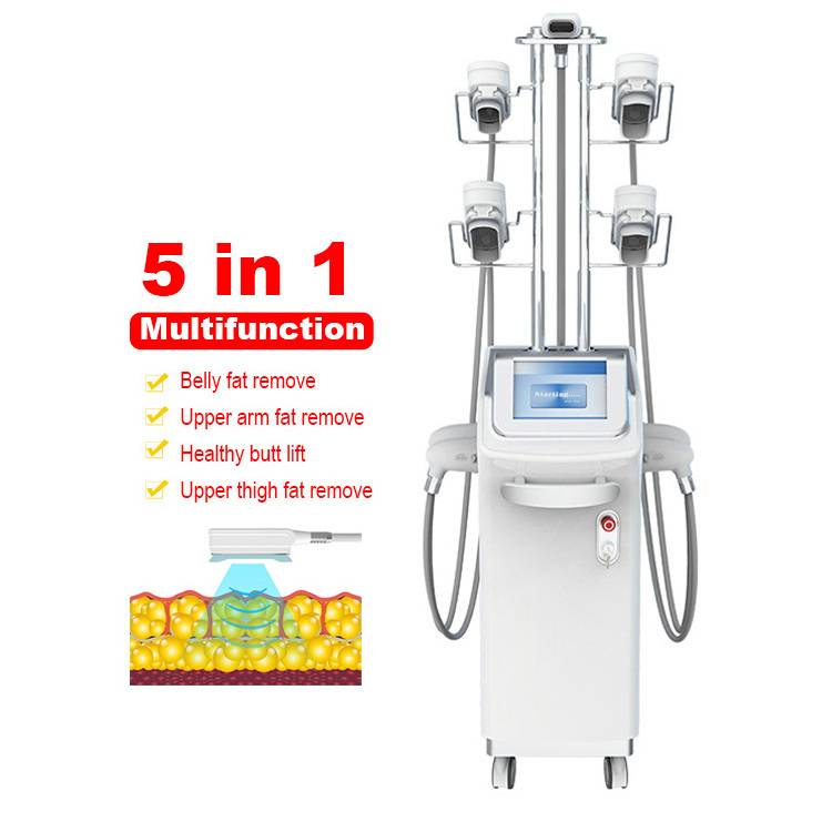 360 Degree Cyolipolysis Body Shaping Slimming Machine Double Chin Treatment Body Sculpting 5 Handle RF Machine For Sale