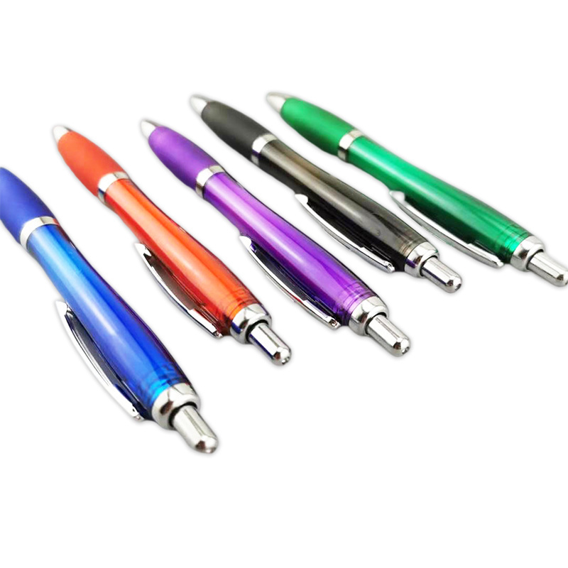 Fine Point Retractable Rubber Grip Type Gift Advertising Promotional Ball Pen