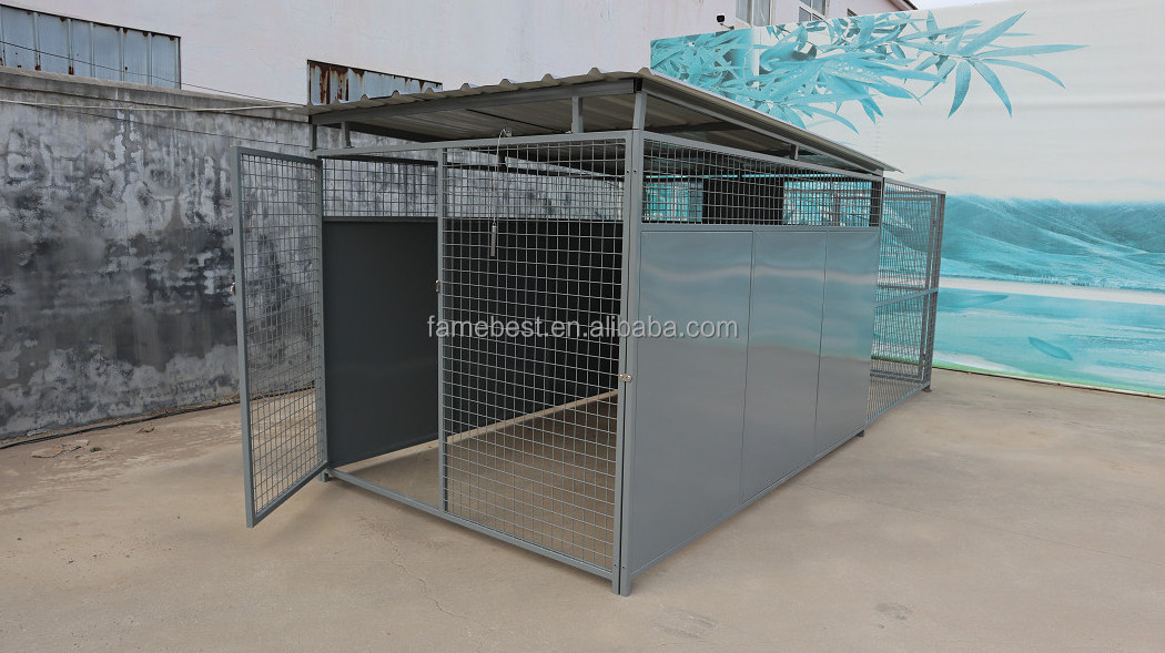 Large Dog Kennel Panels Dog Runs Pens in galvanized,Best heavy-duty option-Lucky Dog Galvanized Chain Link Kennel