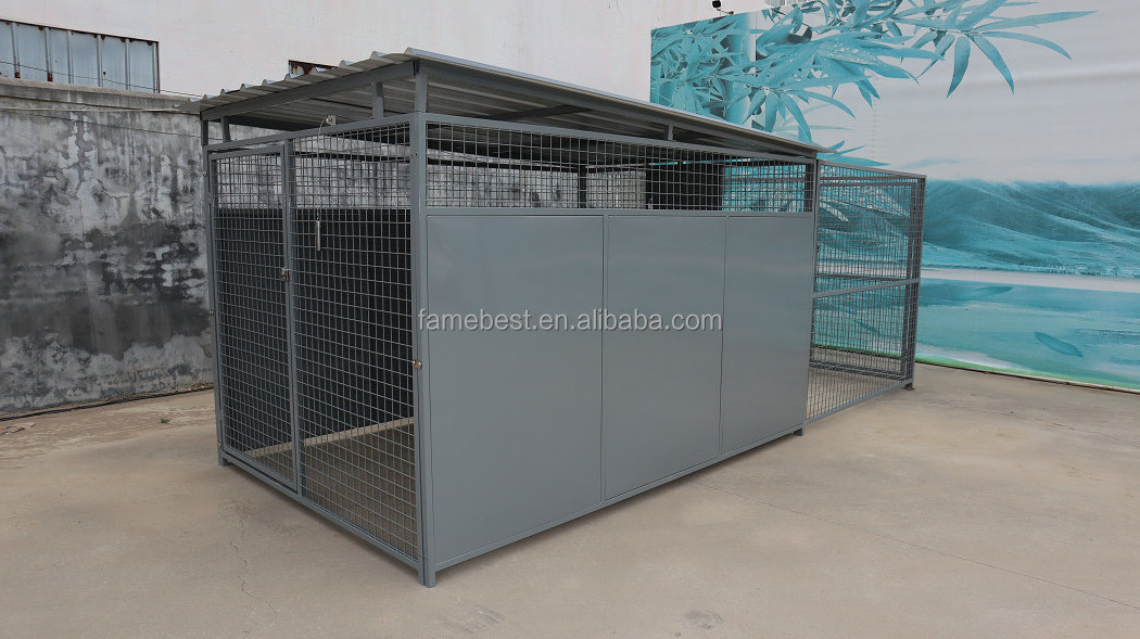 Large Dog Kennel Panels Dog Runs Pens in galvanized,Best heavy-duty option-Lucky Dog Galvanized Chain Link Kennel