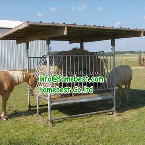 Livestock hay feeder for cattle and horse,corral feeder with roof