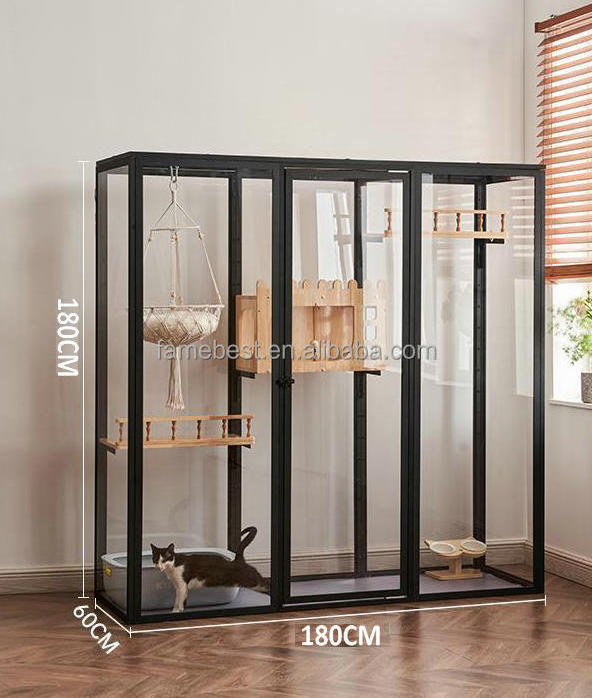 indoor cat catio cat house happy warm cat cage