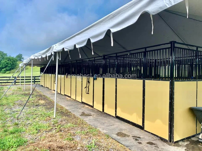 Portable Stabling for Equestrian Events Good quality temporary stables for horse used on horse farm