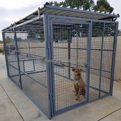 Large Dog Kennel Panels Dog Runs Pens in galvanized,Best heavy-duty option-Lucky Dog Galvanized Chain Link Kennel