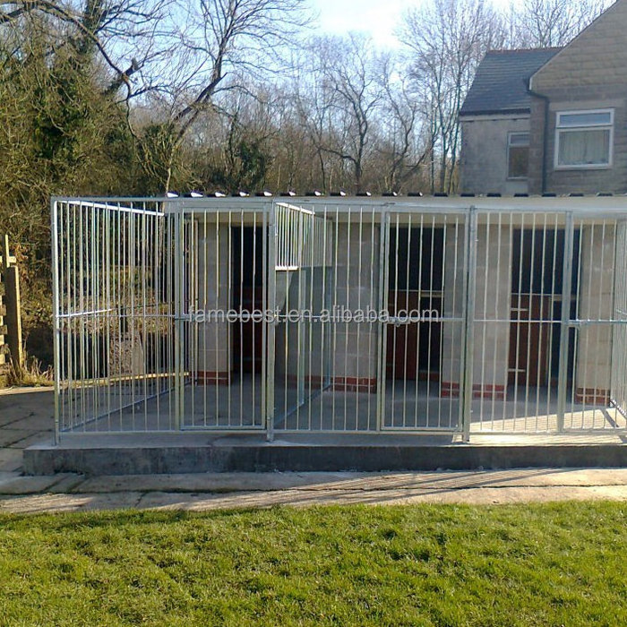 Large Dog Kennel Panels Dog Runs Pens in galvanized,Best heavy-duty option-Lucky Dog Galvanized Chain Link Kennel