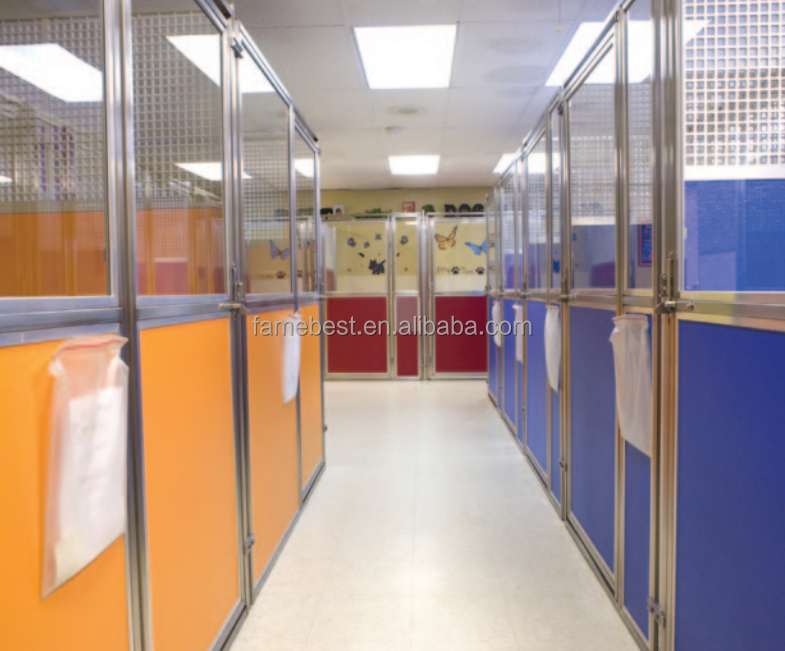 Inside Giant Stainless Steel Dog Kennels with Glass Door High Quality Animal Shelter